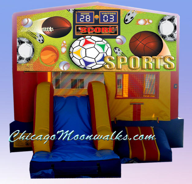 3 in 1 Sports Combo Bounce House Rental Chicago, IL